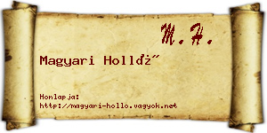 Magyari Holló névjegykártya